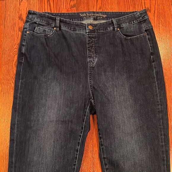 Soft Surroundings  pul on no zipper jeans - Picture 7 of 10